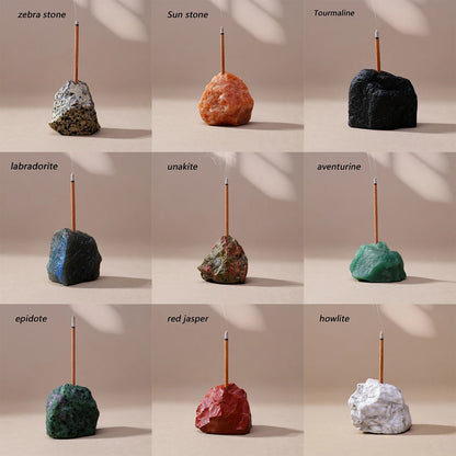Raw Stone Incense Holder